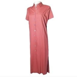Talbots Dress Vintage Midi Shirt Mauve Size 4P